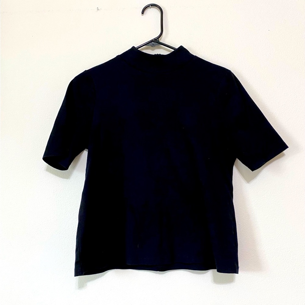 Black Talbots Mock-Turtleneck Top